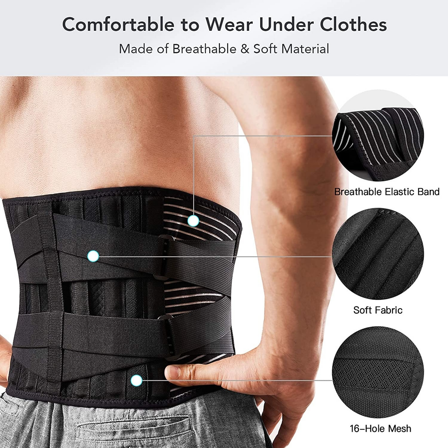 Adjustable Lower Back Brace — Lumbar Support Belt