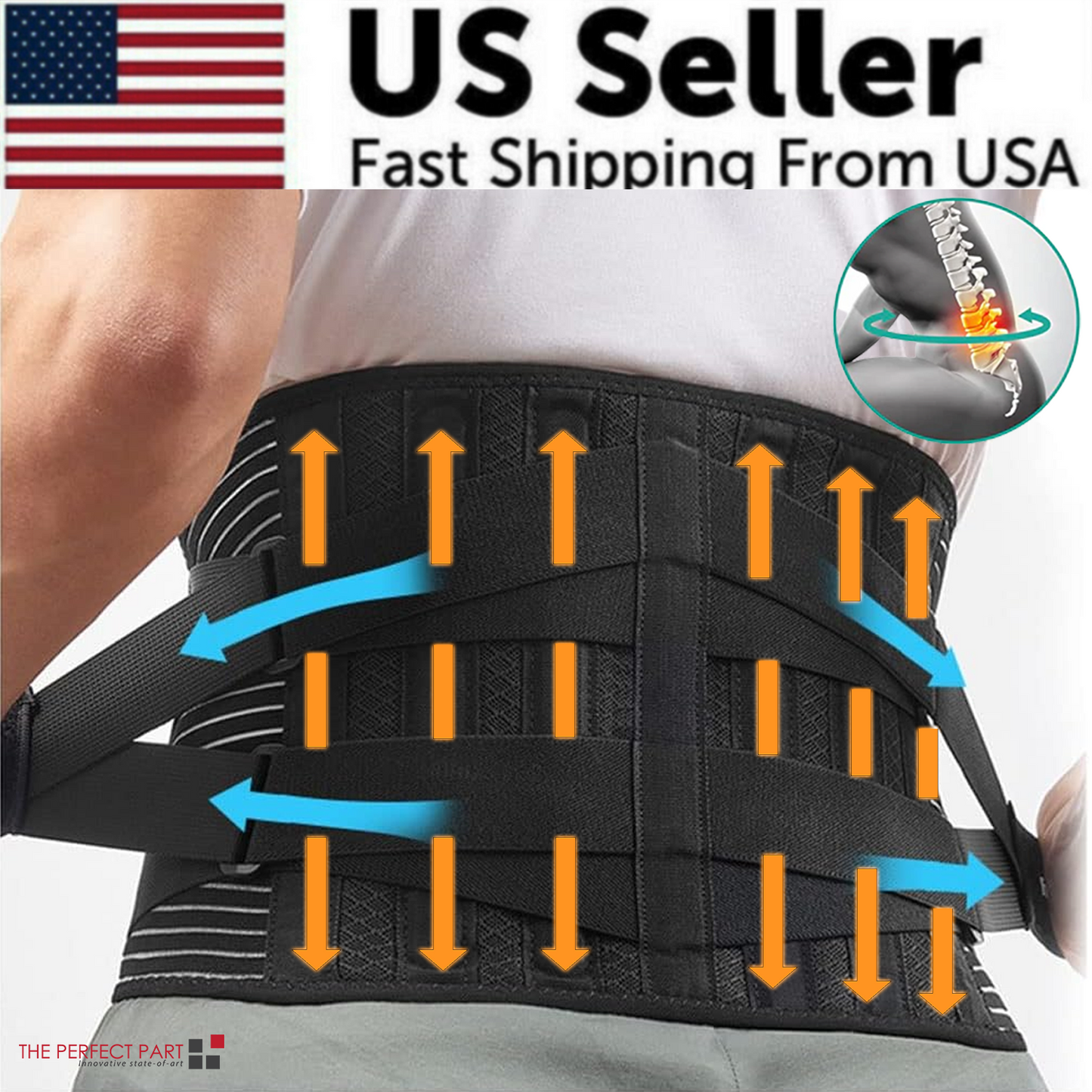Adjustable Lower Back Brace — Lumbar Support Belt